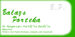 balazs porteka business card